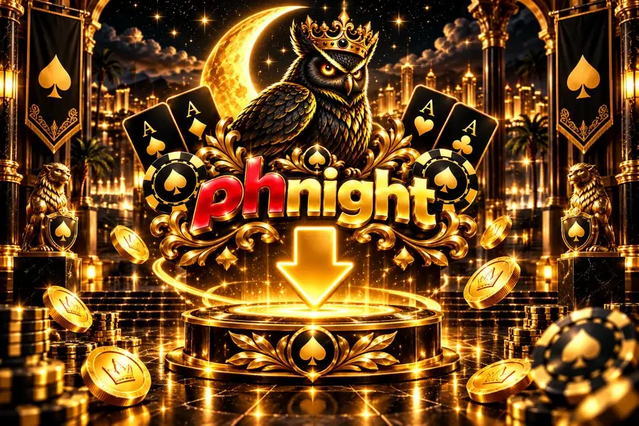 phnight illustration: a download tray below a gold light beam